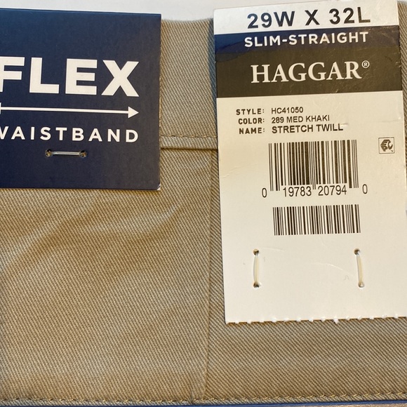Haggar SZ 29 x 32 Motion Stretch Khaki Pants New D8 - Picture 6 of 13